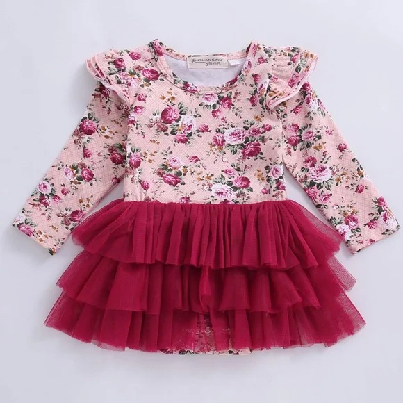 Ruffle tulle dress for 1-3 Years old - Picture 3 of 3